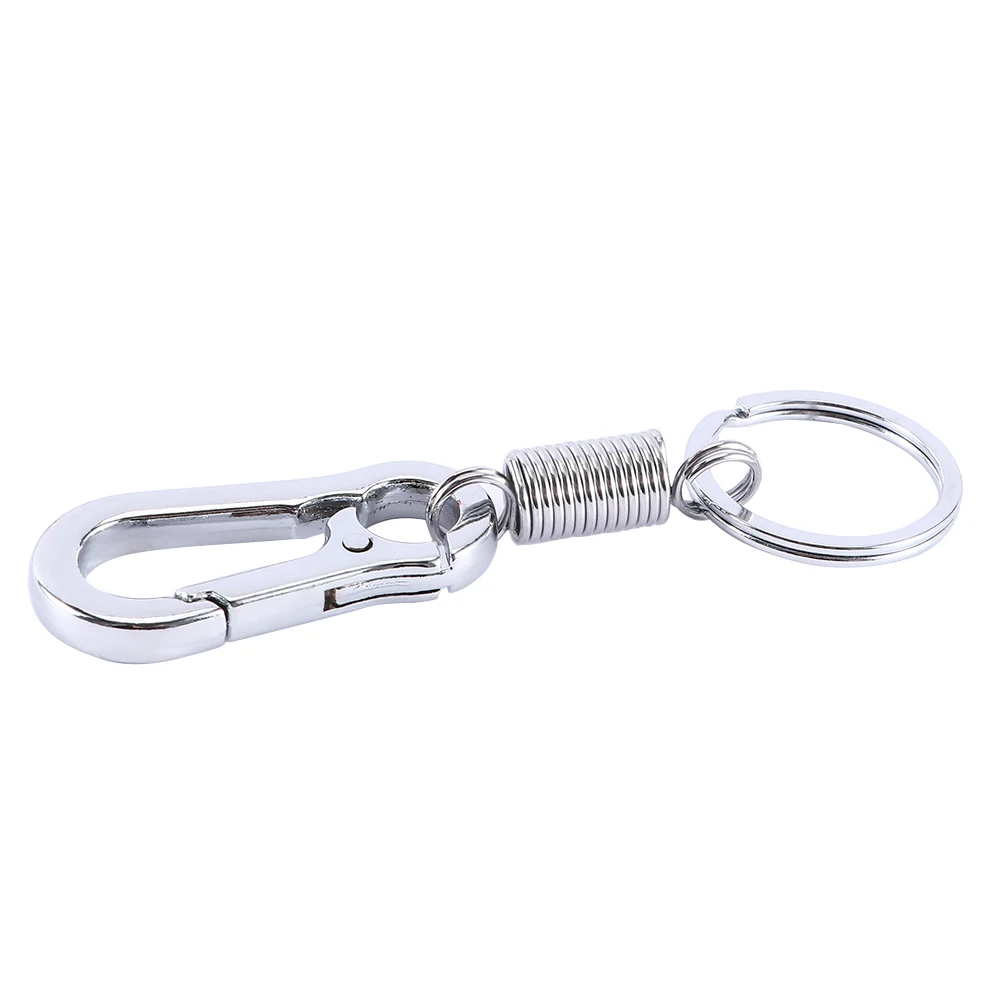 

30pcs Stainless steel Metal Retractable Gourd Buckle Carabiner Camping Keychain Waist Belt Clip Anti-lost Hanging Buckle Keyring