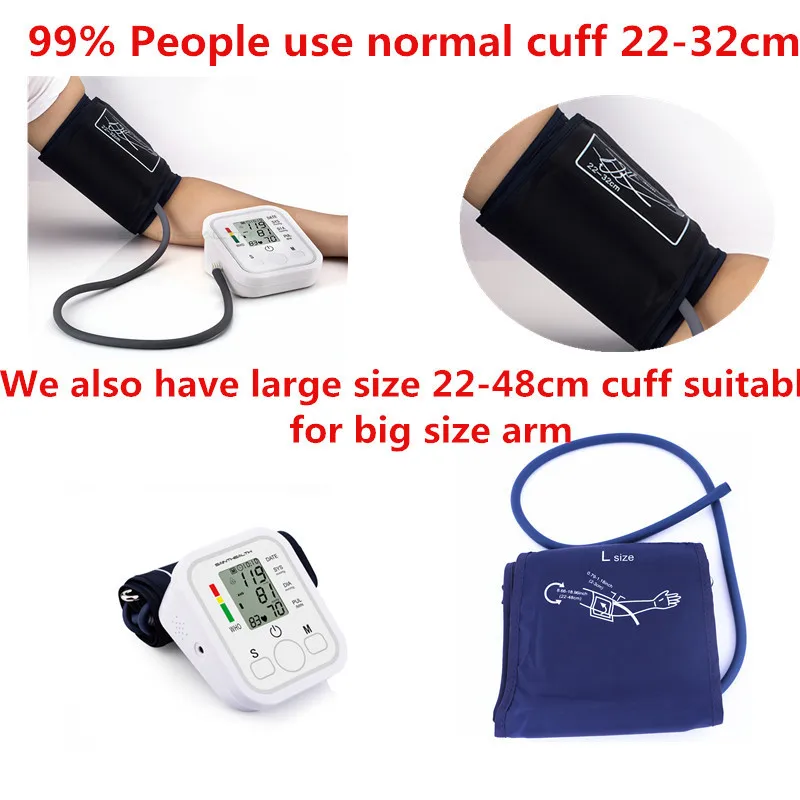 

Automatic Digital Lcd Upper Arm Blood Pressure Monitor Heart Beat Rate Pulse Meter Tonometer Sphygmomanometers pulsometer