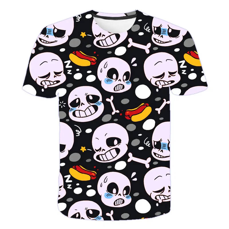 

Летняя модная футболка с принтом «Скелетон братец» Детская футболка с 3D принтом в стиле панк Забавные топы для мальчиков и девочек