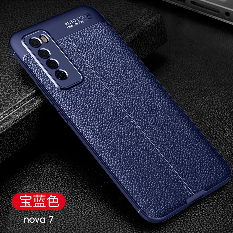 for huawei nova 7 case silicone protector shell leather rubber soft funda case for huawei nova 7 cover for huawei nova 7 5g case free global shipping