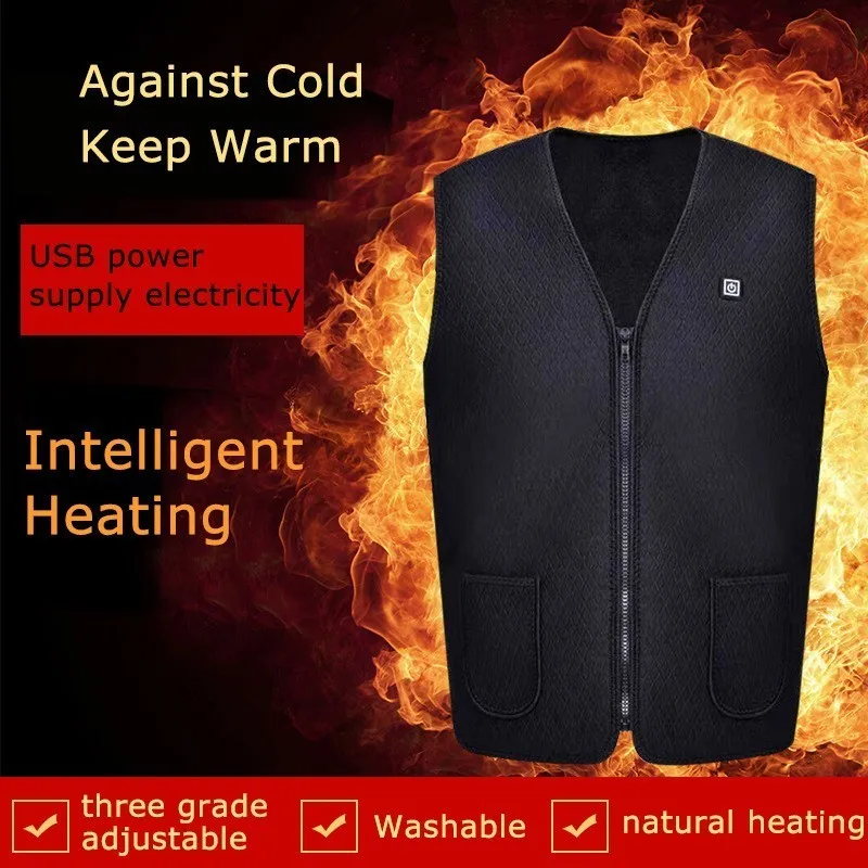 Зимний походный жилет с электроподогревом и USB для мужчин женщин мягкие флисовые