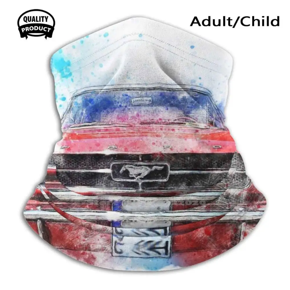 

Good Old Times Cotton Breathable Soft Warm Mouth Mask Old Car Red Car 80S And Roll Awesome Cool Artistic Painting Drawing