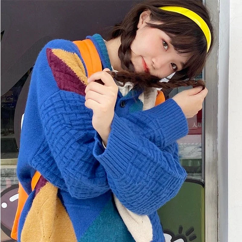 

Early Autumn New Chic Minority Coat Retro Lazy Style Knitted Cardigan Women's Sweater for Spring and Autumn