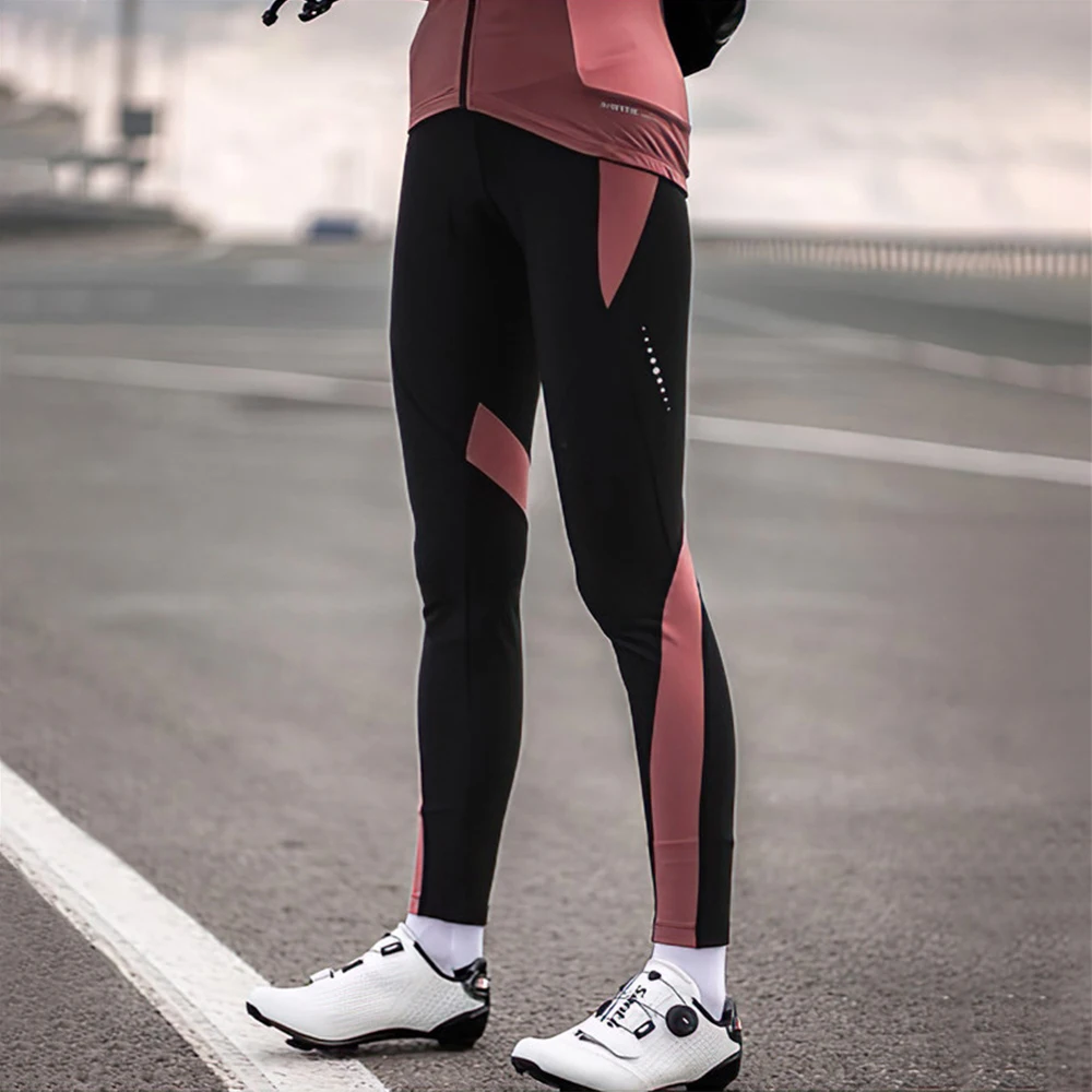 Santic зимние женские велосипедные колготки флисовые теплые штаны Pro Fit 4D