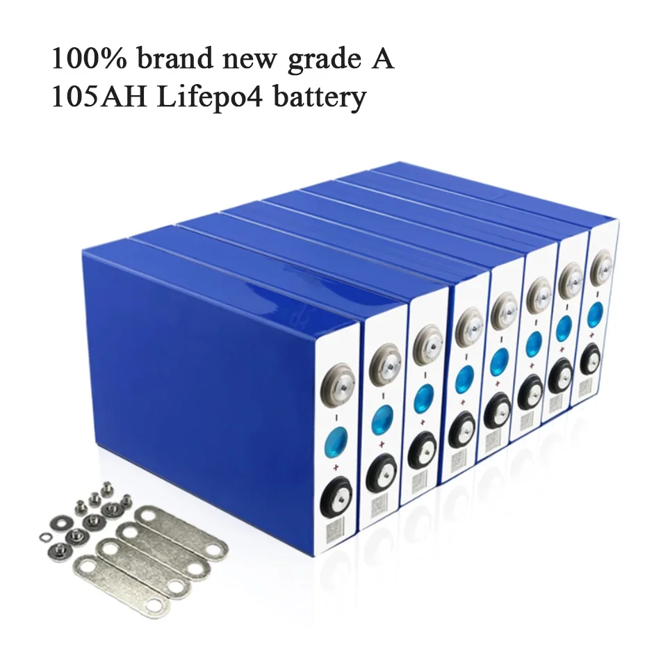 

2021 GRADE A NEW 3.2V 105Ah lifepo4 battery CELL 12V 24V 36V 48V 105Ah 100AH for EV RV battery pack diy solar EU US TAX FREE