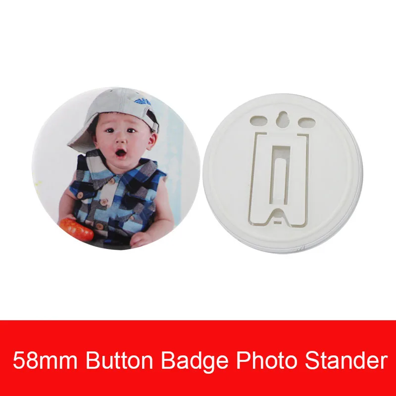 Insignias de bot&oacute;n de 58mm, piezas de insignia de bot&oacute;n DIY, material en blanco, 1000 Uds.-1