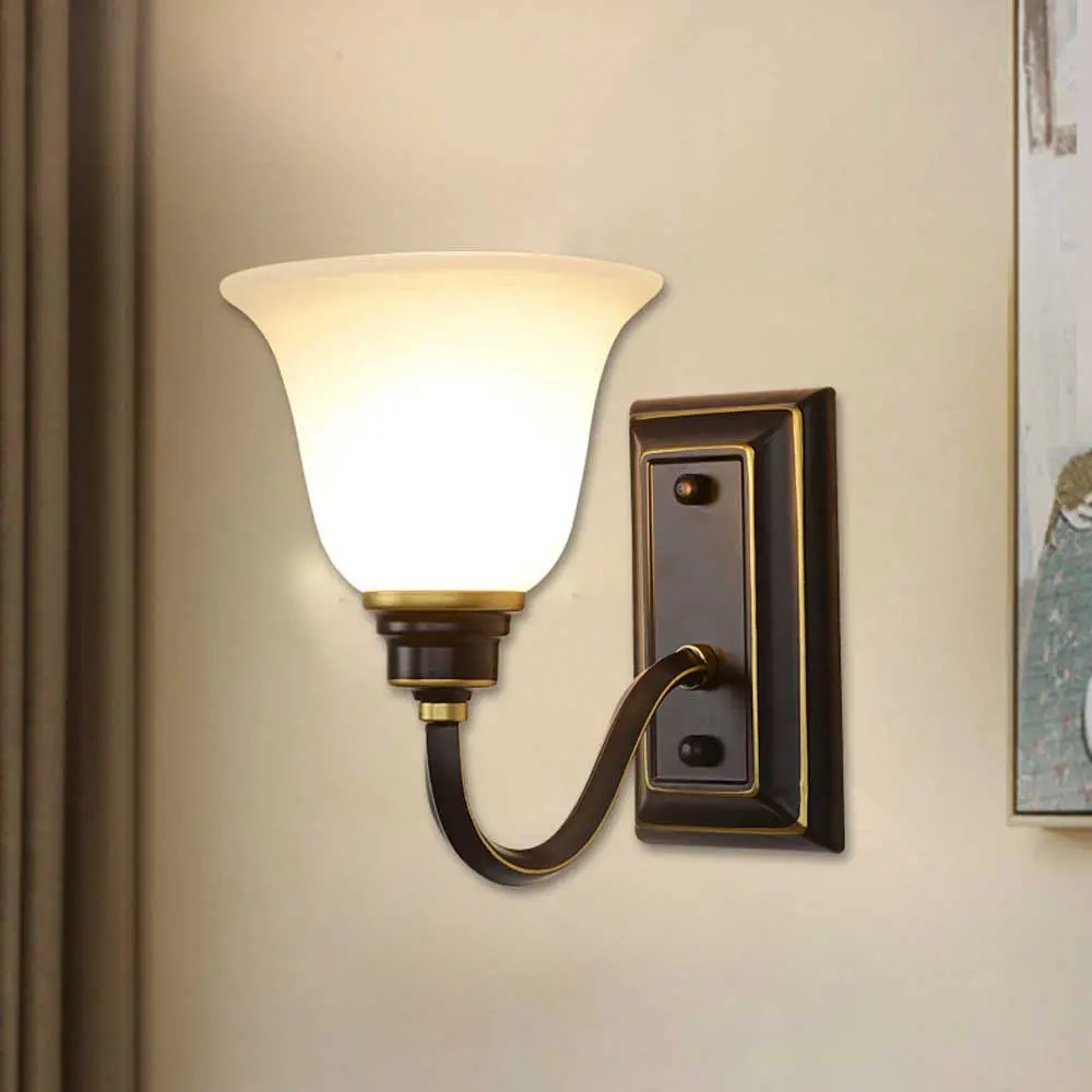 Европейский металлический стеклянный коридор настенные светильники кантри