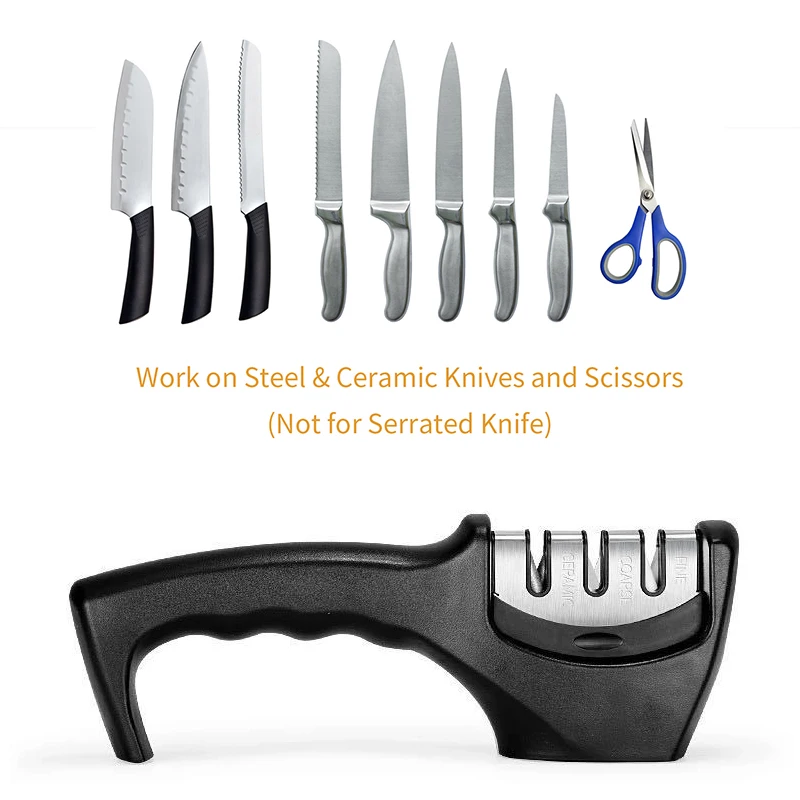 3 этапа точилка для ножей Профессиональная кухонная камня ножи точильный камень