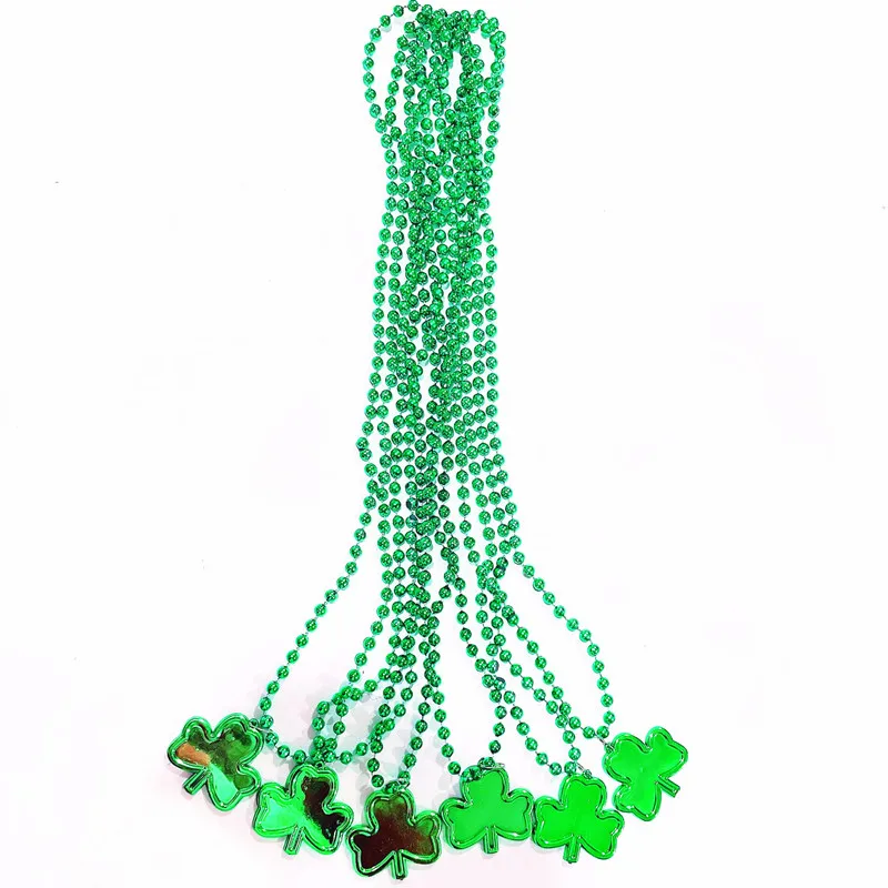 

6 шт., украшения для вечерние в стиле Дня Святого Патрика, ожерелье на ирландский день, ожерелье с буквами клевера