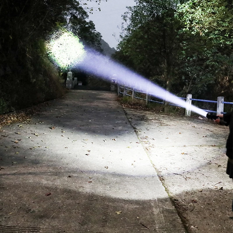 

Torch Zoomable Flashlight LED Telescopic Zoom USB Rechargeable Stylish Portable Suit For Night Lighting Hand Lamp for Camping