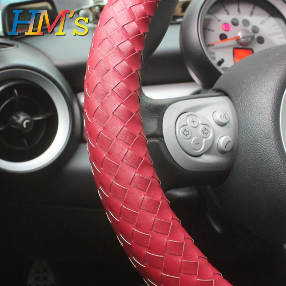 Для Mini Cooper R56 F56 Аксессуары для автомобилей переплетение рулевого колеса защитный чехол для Mini Countryman R60 F60 для Mini Clubman F54