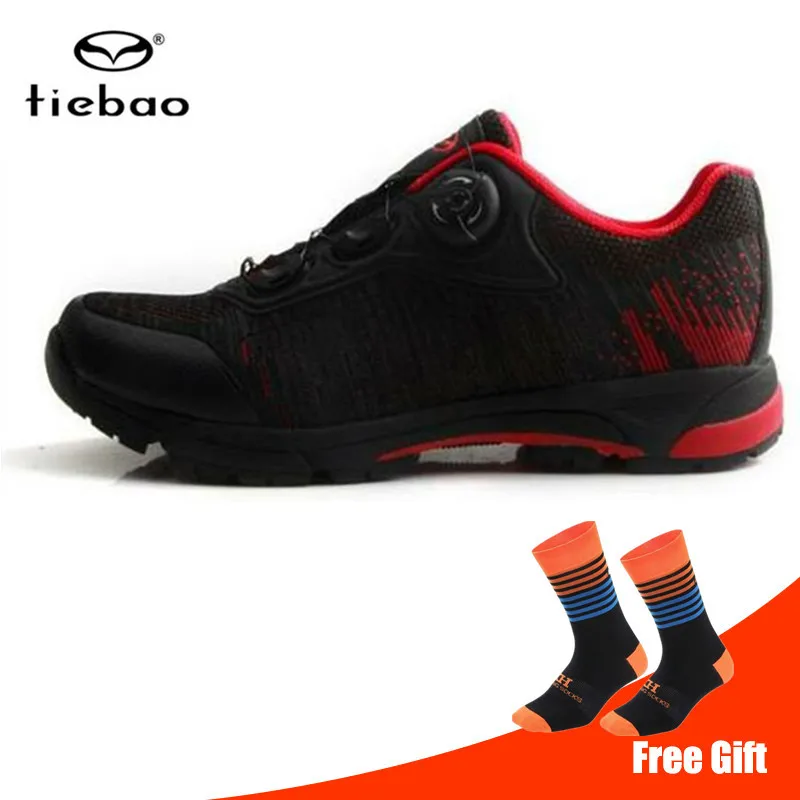 add socks Tiebao, профессиональная обувь для велоспорта, обувь для горного велосипеда, обувь для велоспорта, кроссовки с автоматическим замком, спортивная обувь для гонок, уличные туристические туфли - Цвет: add socks
