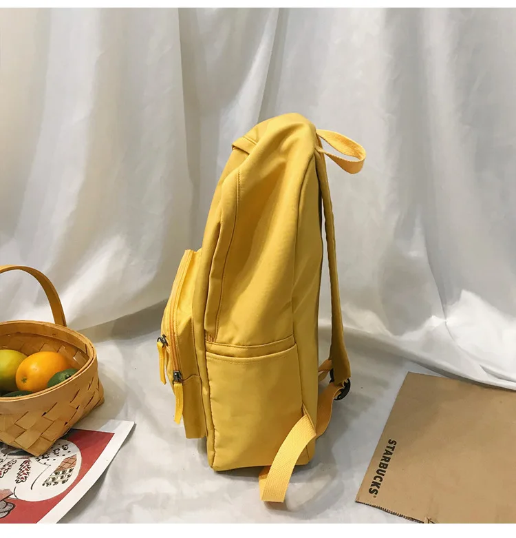2019 высококачественный холщовый желтый рюкзак с принтом S дорожная сумка в