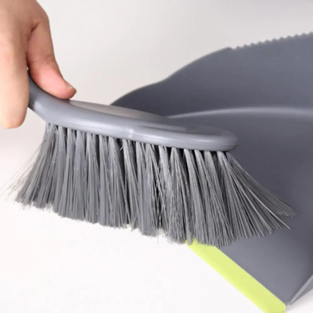 

Mini Desktop Sweep Cleaning Brush Two-Piece Set Keyboard Brush Small Broom Dustpan Set for Home School Office Clean Brush