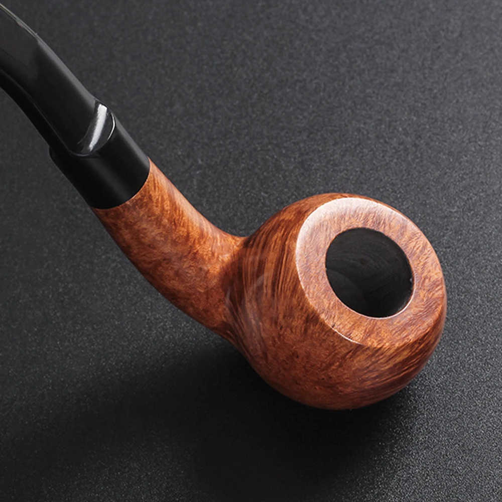 

Smoker Briarwood Tobacco Pipe Bent Stem With Free Pipe Accessories Apple Type Freeshiping