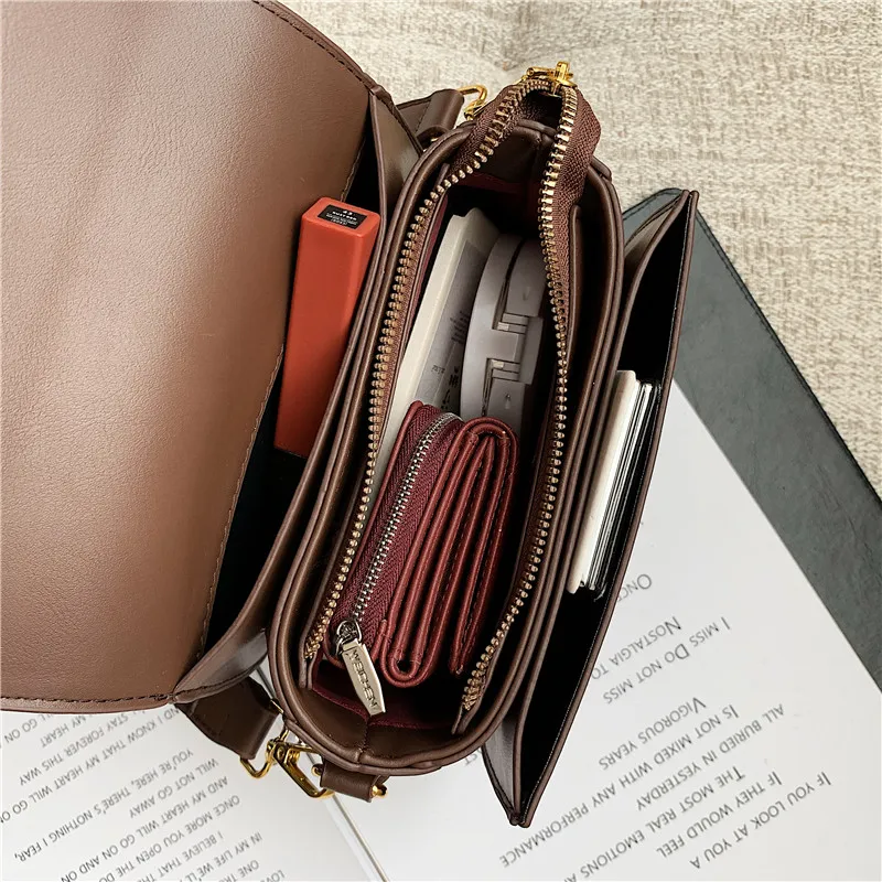 

Black Lock Small Moon Hand Bag for Women's Classic PU Leather Shoulder Bag Lady Designer Diagonal Tote Bags Female All-match Sac