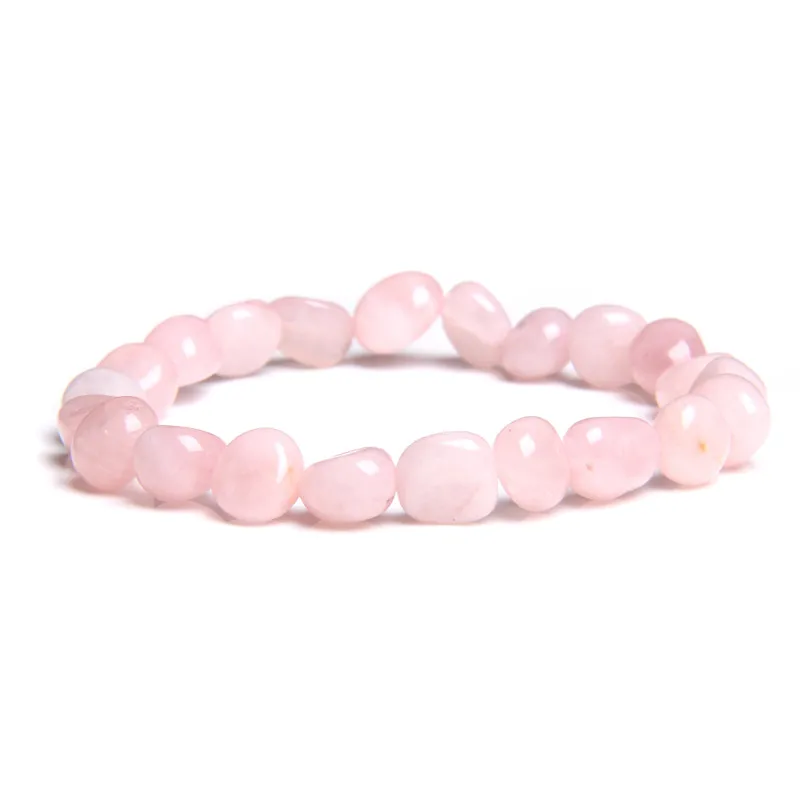 3 Pink crystal Женский счастливый природной произвольной формы галька черный фиолетовый рутиловый кварц розовый белый кристалл Серый лабрадорит камень бусины браслет в подарок - Окраска металла: 3 Pink crystal