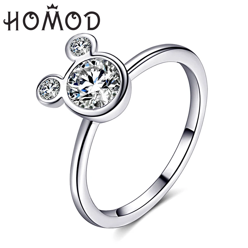 AD0543 HOMOD Новинка модные женские туфли ювелирные изделия на безымянный палец, покрыто розовым золотом/Серебряный/Золотой Цвет кольца с кристаллами из страз 4/5/6/7/8/9/10/11 Размеры - Цвет основного камня: AD0543