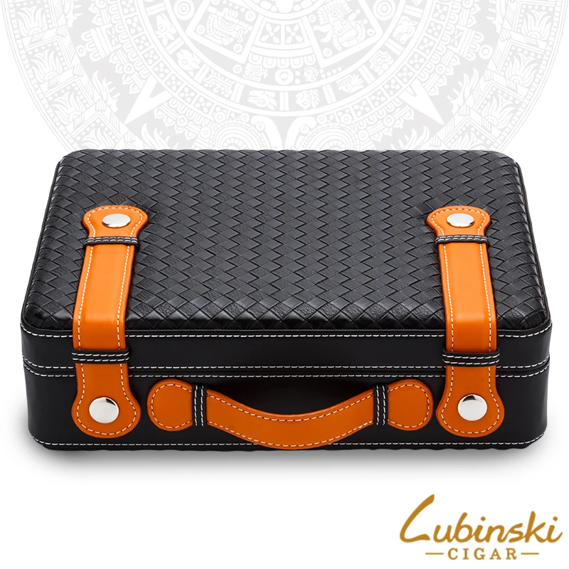 Кедрового дерева кожи сигары хьюмидор коробка для сигар чехол увлажнитель и