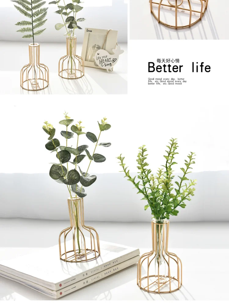 

Nordic Decoration Home Geometric Hydroponic Vase Decoration Table Decoration Flower Vase Plant Pots Decorative