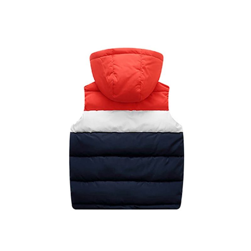 Детский жилет верхняя одежда зимний с капюшоном для мальчиков и девочек детская