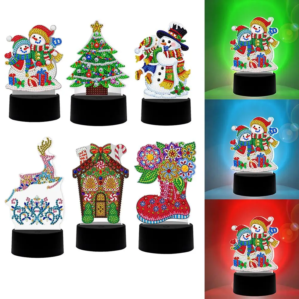 

Christmas Night Light 5D DIY Special Shape Diamond Painting Cross Stitch Mosaic Diamond Embroidery Home Decor Handmade Gift