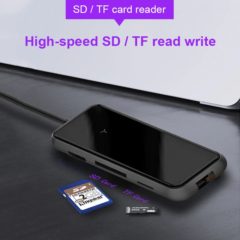 Док станция Basix USB C HUB 3 0 HDMI RJ45 Type Adapter для MacBook Pro Air huawei MATE20 Samsung S8 TYPE HUB|USB-хабы| |