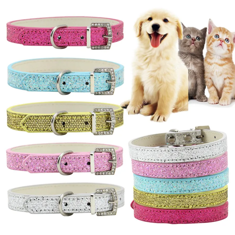 

Soft PU Leather Cat Collar Solid Puppy Collars for Small Medium Dog Cat Accessories Chihuahua Pet Products