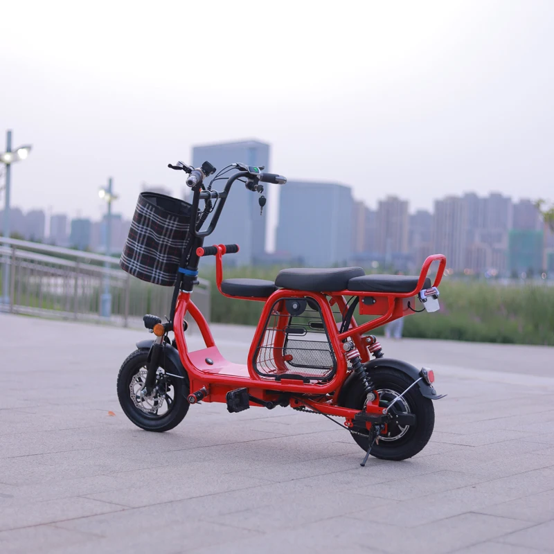 3-seater electric bicycle mini folding two wheeled bike lithium battery adult male and female e | Спорт и развлечения