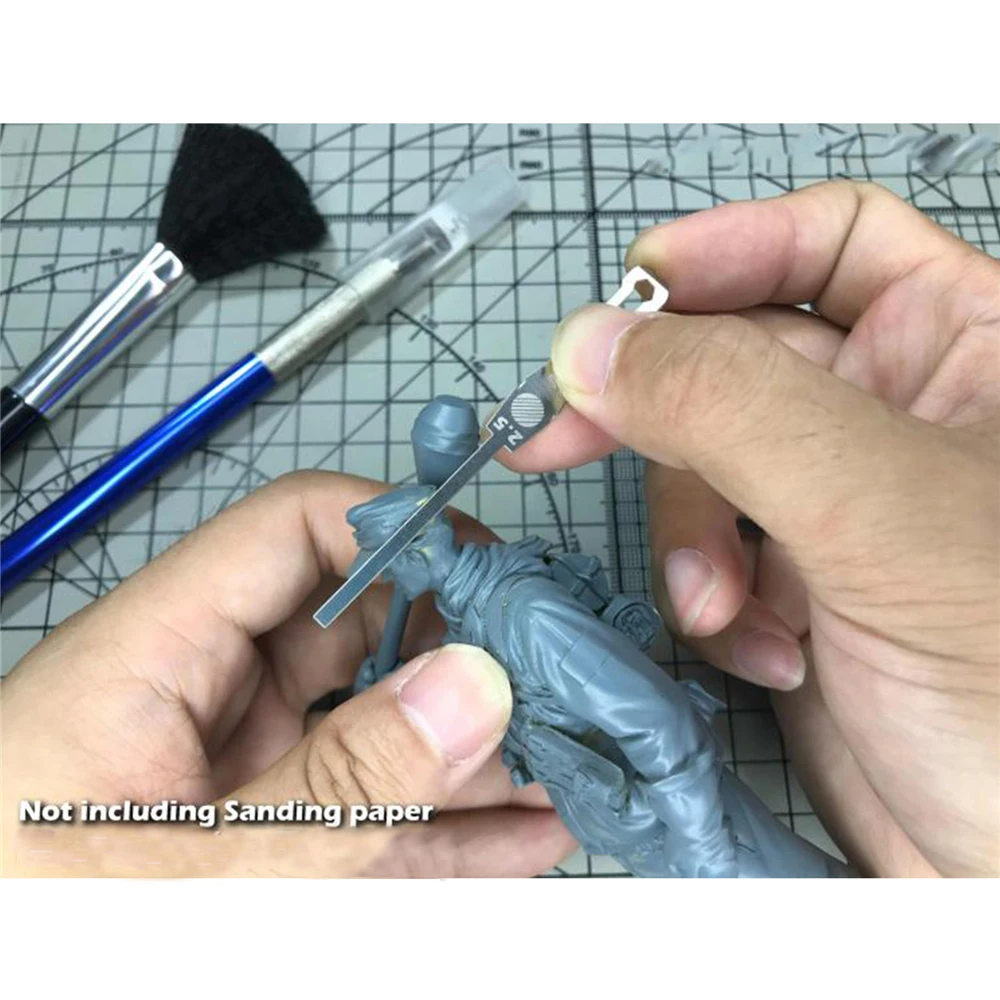 9 in1 Detail Grinding Stick File Handheld Model Building Tools for Gundam 1/144 Scale Decoration 304 Stainless Steel | Электроника