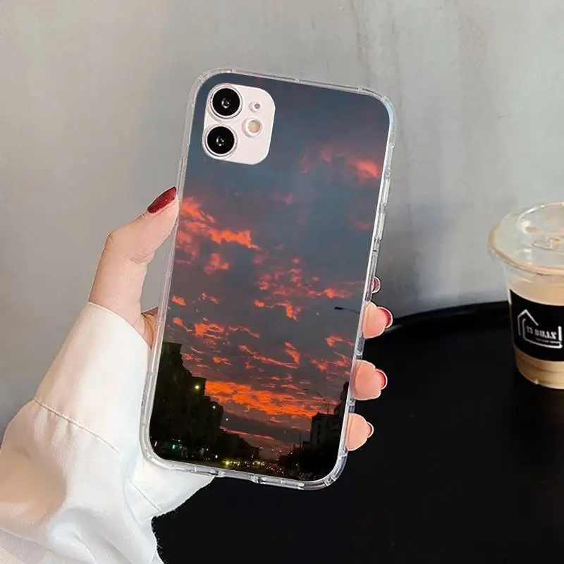 

sunset glow Phone Case for iPhone 4s 5c se 6 7 8 x 11 Cover Fundas Coque