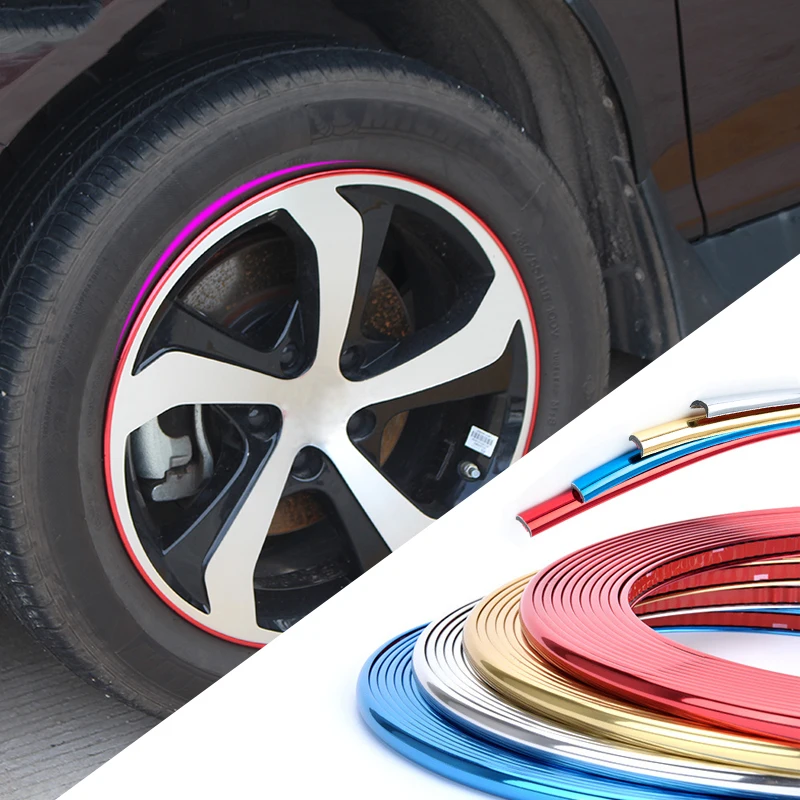 

Автомобильная наклейка, обод колеса, хромированное Украшение колеса, полоса с покрытием обода автомобильной шины, защитная наклейка, накле...