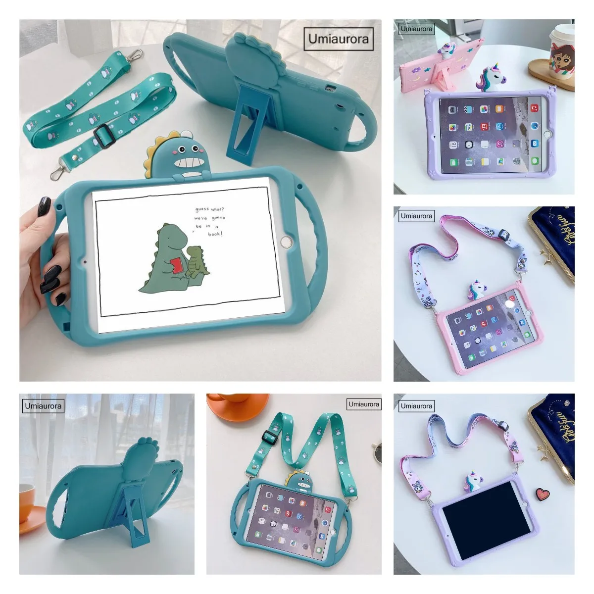 

Мультяшный силиконовый чехол для планшета Samsung Tab S6 Lite A7 10,4 2020 SM P615 SM-T505 A 8,0 2019 T295, детский безопасный Чехол + ремешок