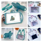 Задняя панель из силикона и чехол для планшета для Samsung Tab S6 Lite A7 10,4 2020 SM P615 SM-T505 SM-T500 8,0 2019 T295 дети Безопасный чехол + ремень