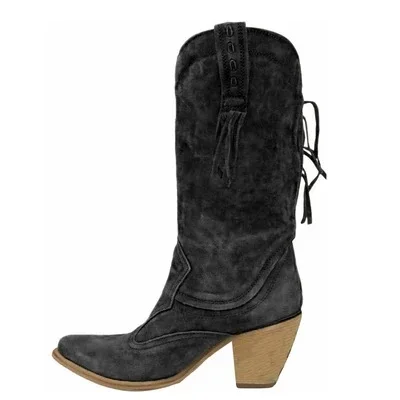 

high heel thick heel 40-43 tassel boots New autumn winter 2020 fashion fashion