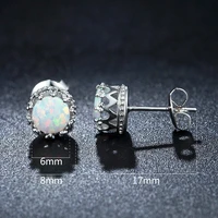 2022 elegant crown design stud earrings for women fashion jewelry accessories wedding girl gift