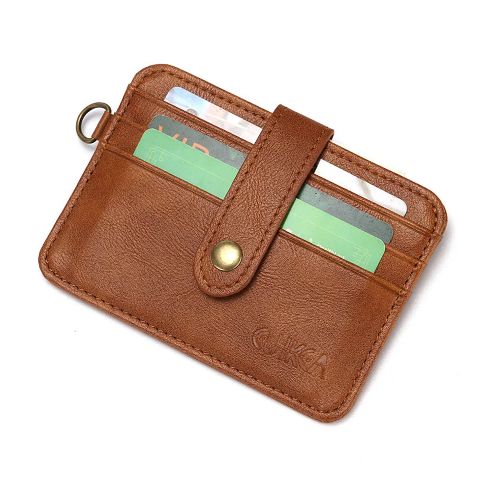 

Fashion Wallet Unisex Pu Leather Slim Wallet Coin Purse Id Credit Card Holder Cases