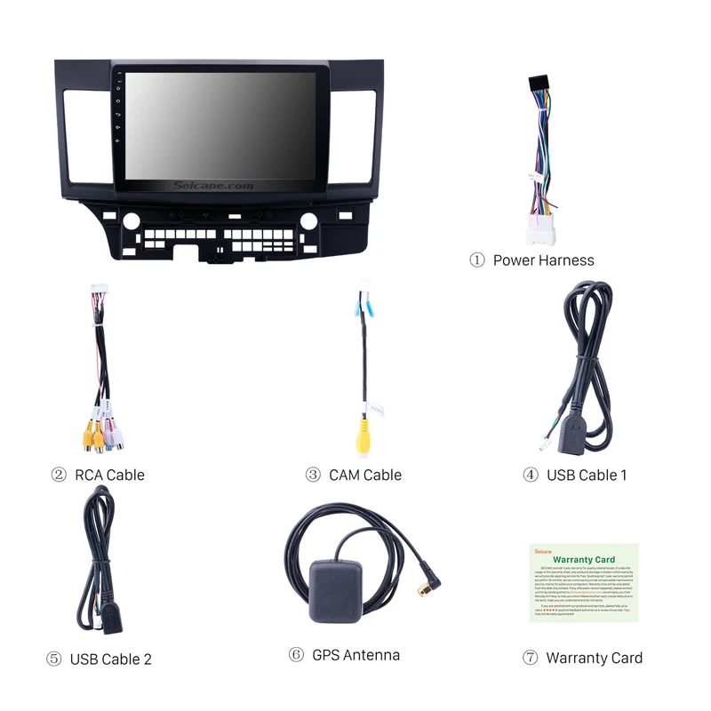 Автомагнитола Seicane 2DIN Android 10 0 HD 1 дюйма для Mitsubishi Lancer ex 2008 2009 2015 GPS мультимедийный