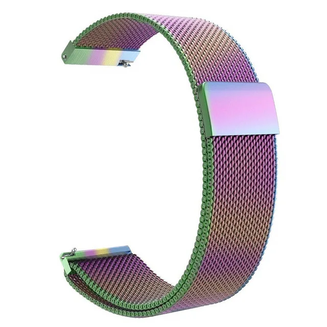 colorful Миланская петля, ремешок из нержавеющей стали для Garmin Vivomove/Vivomove HR, ремешок для часов, магнитный ремешок, ремешок из розового золота, браслет на запястье - Band Color: colorful