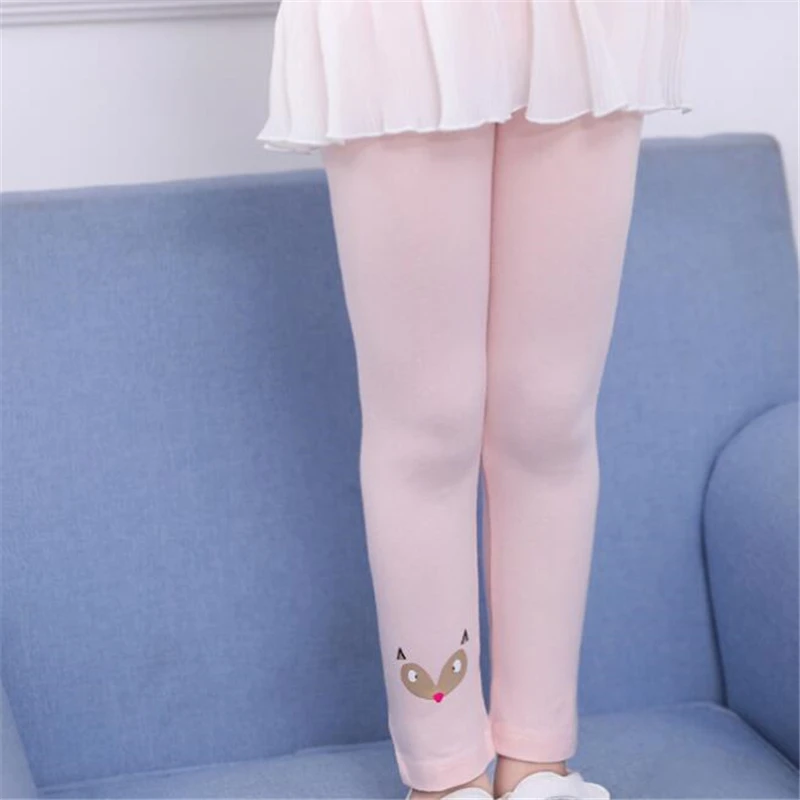 Леггинсы для девочек хлопковые Мягкие штаны карамельных цветов мультяшный