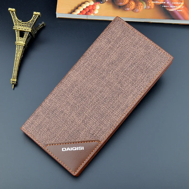 

New Solid Color Purse Long Subtitle Printing Wallets Fashion Youth Soft Purses Multi Card Position Wallet Men