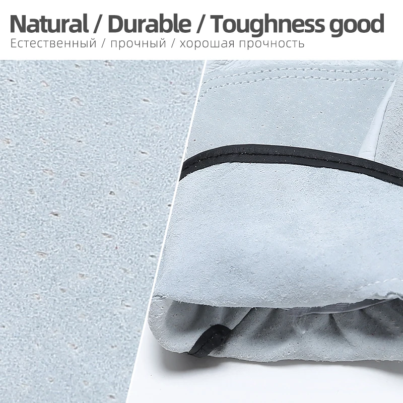 Рабочие перчатки HENDUGLS кожаные белые утолщенные износостойкие защитные в стиле