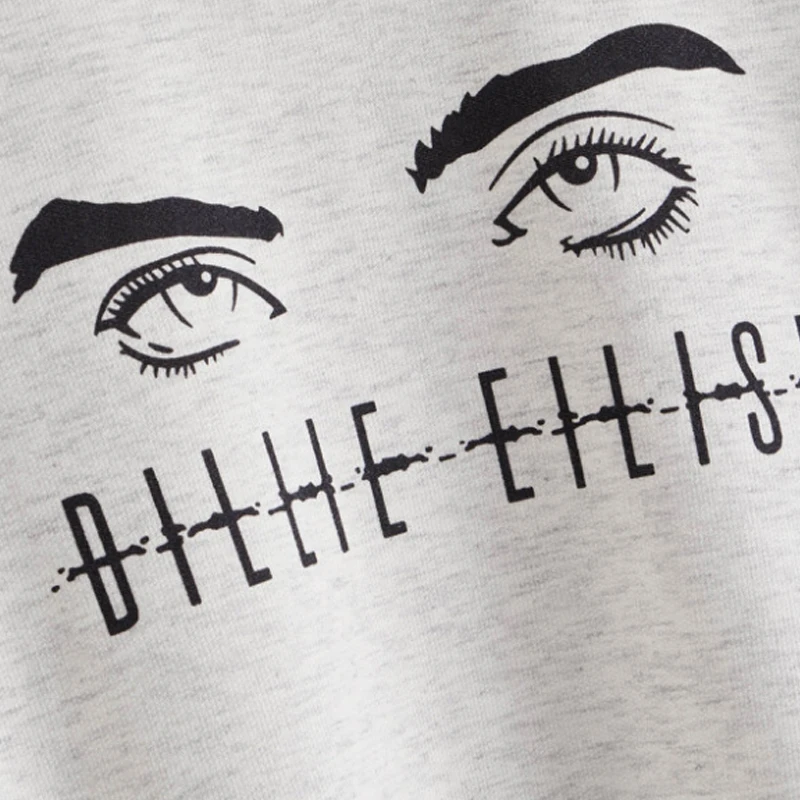 Свитшот женский с принтом глаза прикольный графический пуловер длинным рукавом