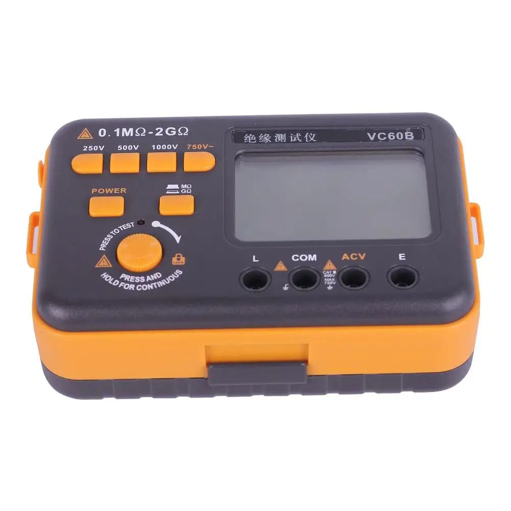 VC60B тестер сопротивления MegOhmmeter цифровой измеритель изоляции Megger 750V |