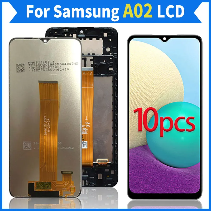 

10Pcs/Lot 6.5'' For Samsung Galaxy A02 LCD SM-A022 A022m Display Touch Screen Digitizer A022FN/DS A022F/DS A022F A022 With Frame