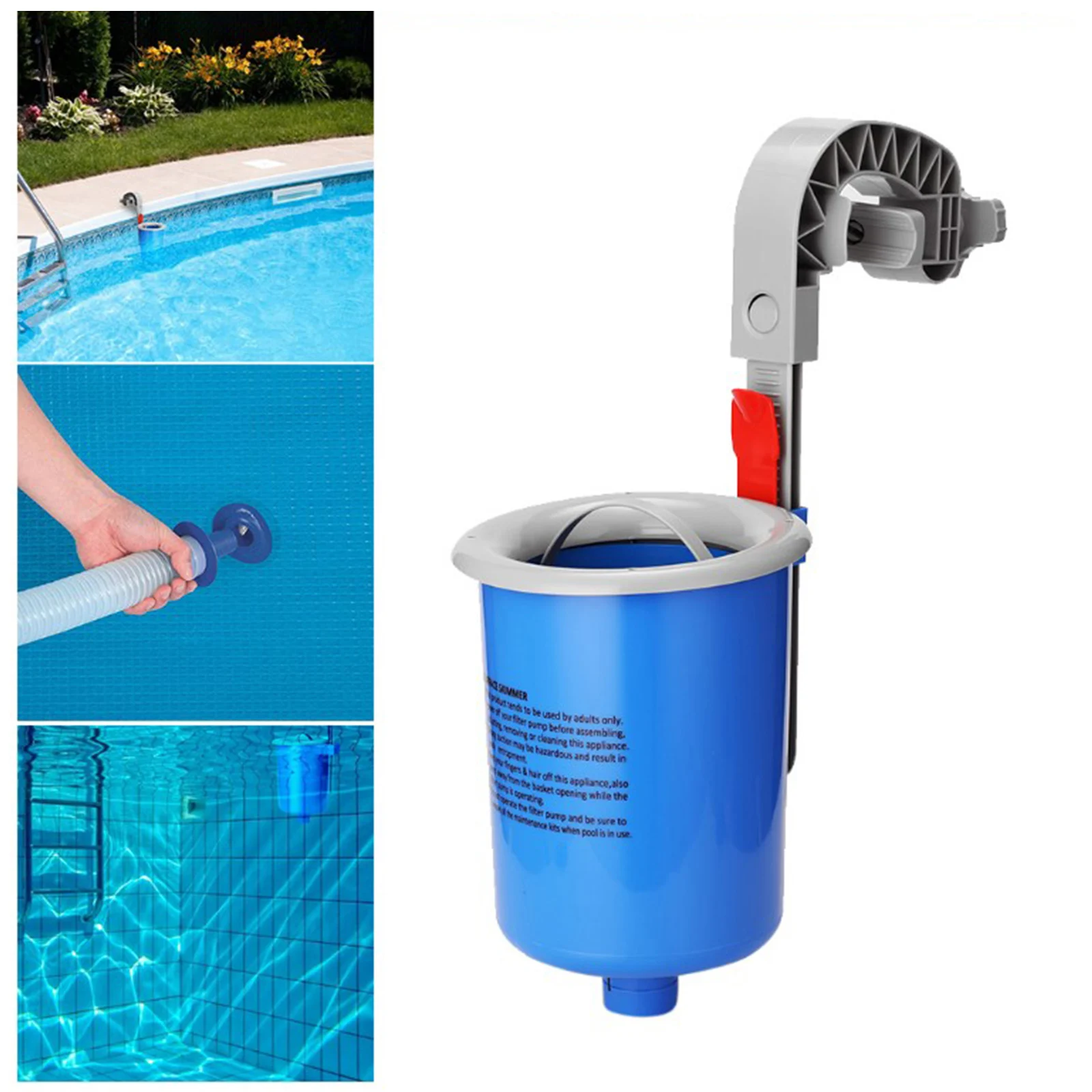 Skimmer automático para piscina, fácil de instalar, para limpiar fuentes
