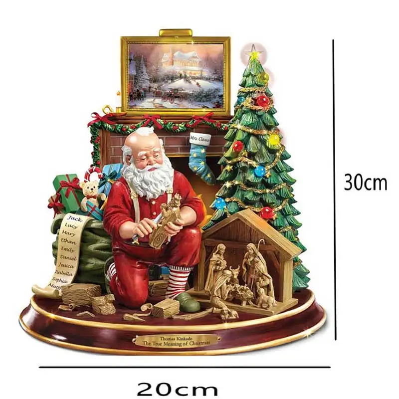 Новый год 2022 Рождественский Декор для дома Санта-Клаус Ангел ПВХ наклейка 20x30 см