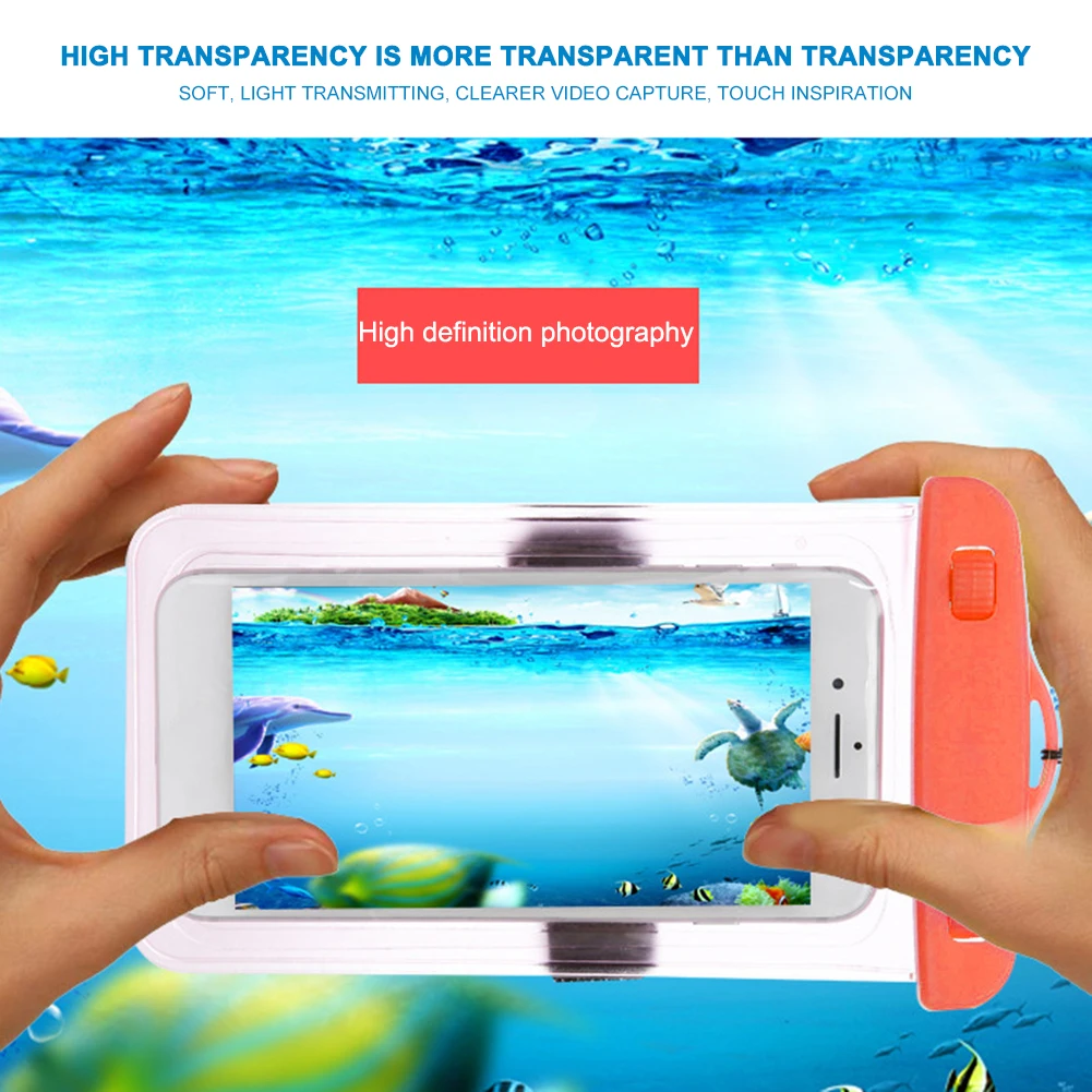 

Universal Waterproof Phone Bag Case Touch Screen Beach Sports Mobile Protector Cover Swimming Waterproof Phone Bag