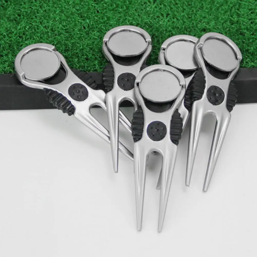 1 шт. мяч из цинкового сплава для игры в гольф-клуб вилка газон маркер нержавеющей
