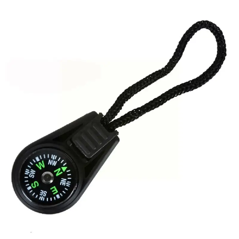 

2pcs Mini Compass Small Gift Bean Needle Outdoor Camping Apply Zipper G7l0